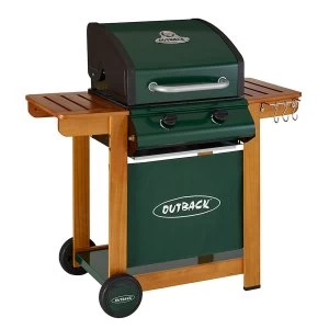 Image of Outback Trooper 2 Burner Gas BBQ with Trolley and Hood
