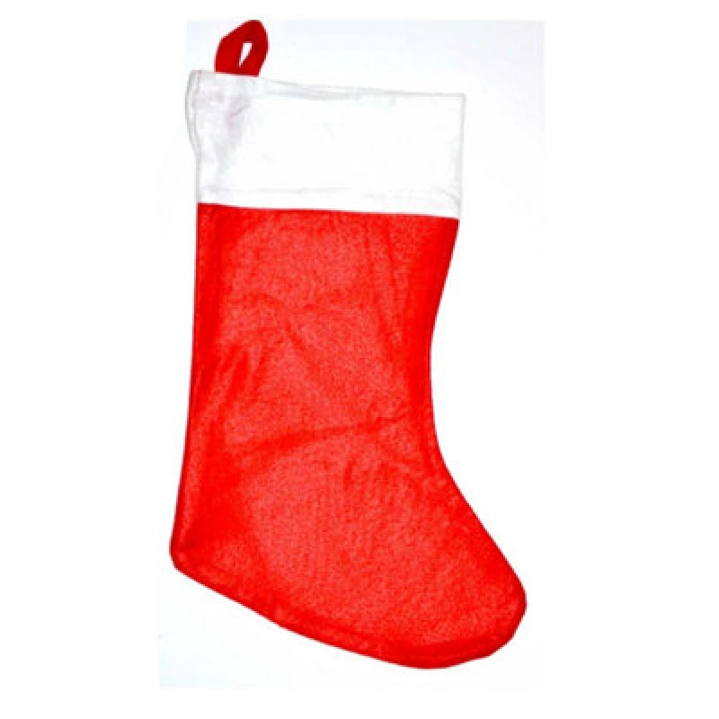 Image of Shatchi Bombay Collections Christmas Santa Stocking Red Felt Hanging Sack Xmas