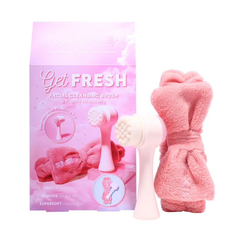 Image of Sunkissed Skin Get Fresh Gift Set Facial Cleaning Brush & Fluffy Headband