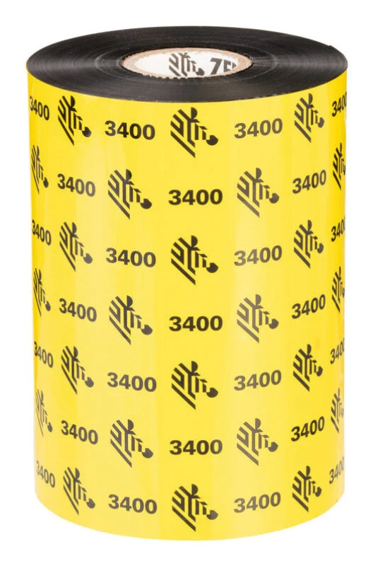 Image of Zebra Zebra 3400 High Performance Wax-Resin thermal ribbon 450 m Black 03400BK11045