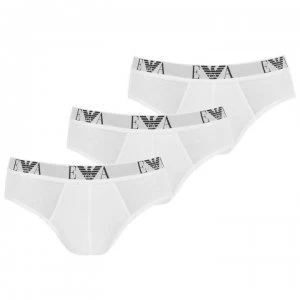 Image of Emporio Armani 3 Pack Briefs White Size L Men