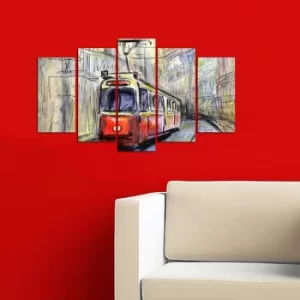 Image of 5M-71 Multicolor Decorative MDF Painting (5 Pieces)