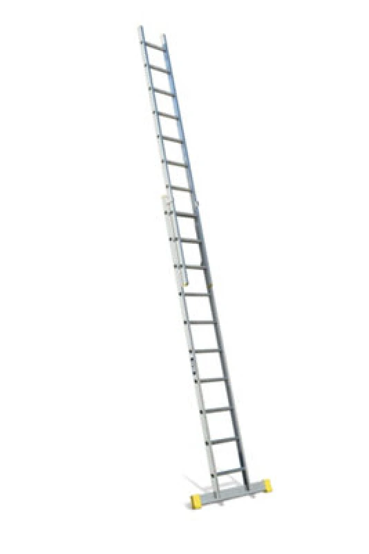 Image of Lyte En131-2 Professional 2 Section Extension Ladder 2X10 Rung, Silver NELT230