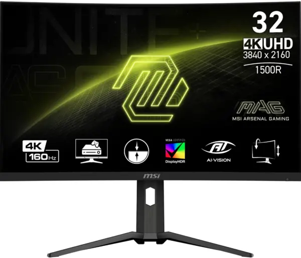 Image of MSI 32" MAG321CUP 4K Ultra HD Curved Gaming LCD Monitor