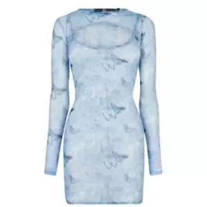 Image of Daisy Street Mesh Dress - Blue