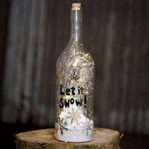 Image of Festive Let it Snow Bottle Musical LED Christmas Snowstorm