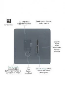Image of Trendiswitch Switched 13A Fused Spur Warm Grey