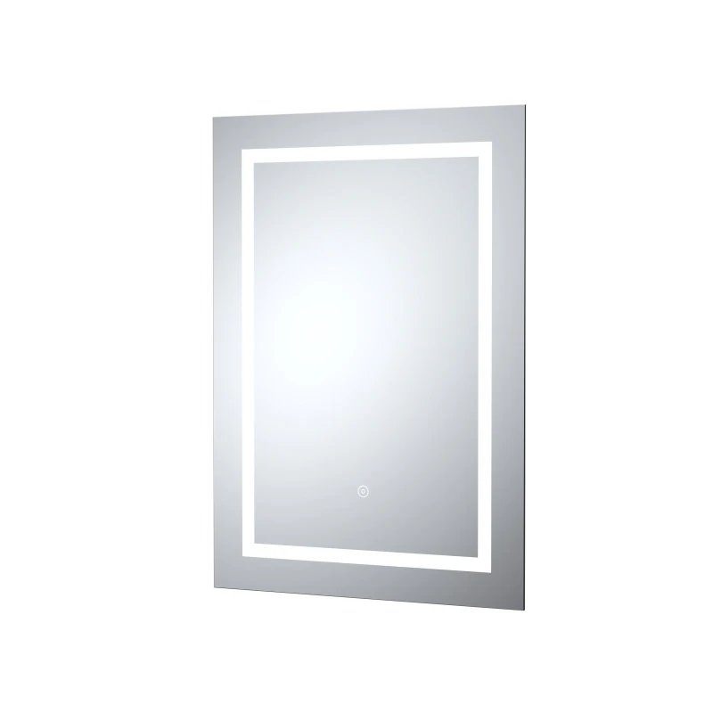 Image of Balterley LED Framed Illuminated Touch Sensor Mirror Demister Chrome 700x 500mm Silver