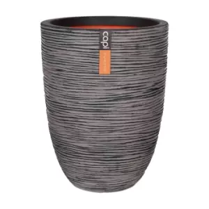 Image of Capi Europe Vase elegant low Rib NL 46x58 anthracite