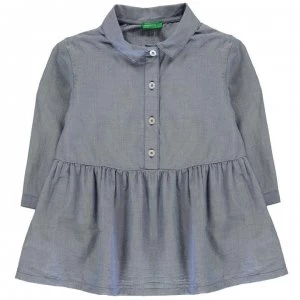 Image of Benetton Collar Dress - Blue 901