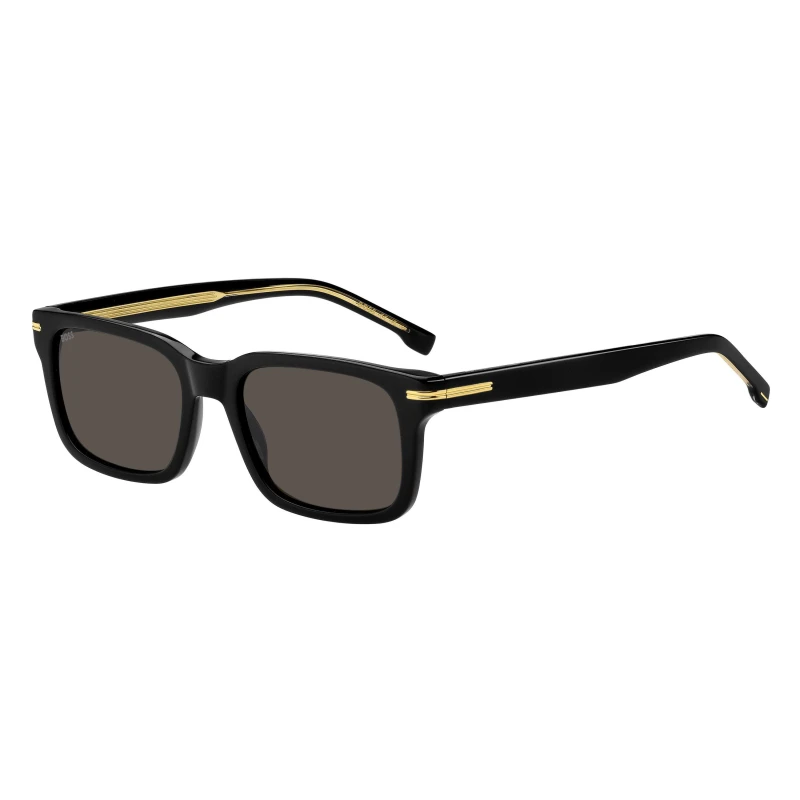 Image of Boss Mens Rectangle Sunglasses Rectangle Sunglasses One Size Black 70647103000