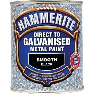 Image of Hammerite Direct to Galvanised Metal Paint White 750ml