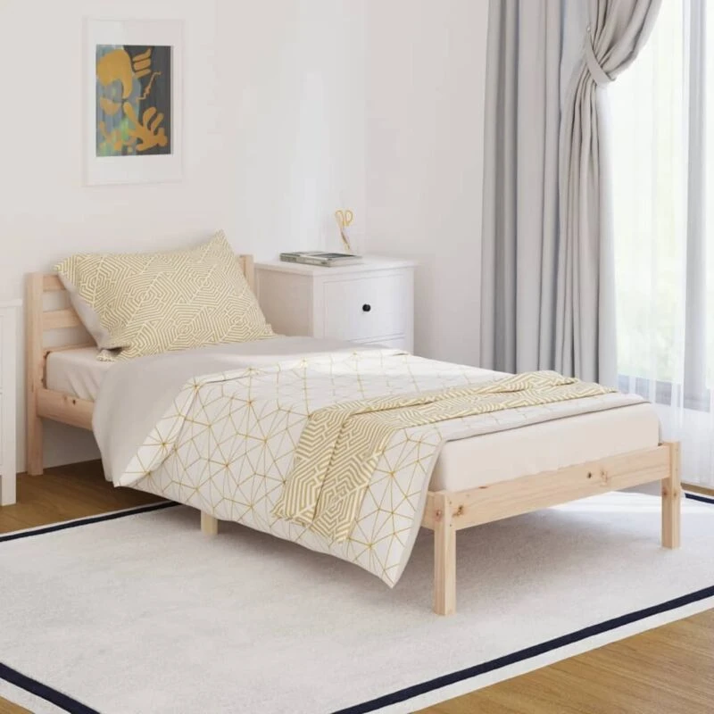 Image of VIDAXL Vidaxl - Bed Frame without Mattress Solid Wood Pine 90x200cm 8720286877432