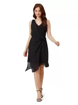 Image of Chiffon Overlay Sheath Dress