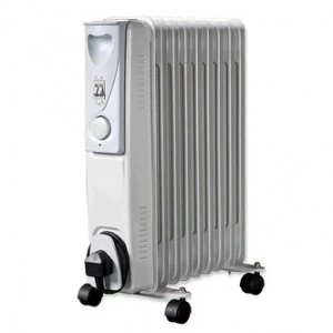 Image of Daewoo HEA1141GE 2 0kW Oil Filled Radiator in White 3 Heat Settings