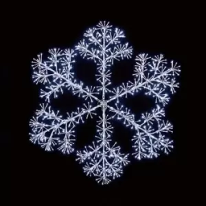 Image of White LED Snowflake Burst Silhouette