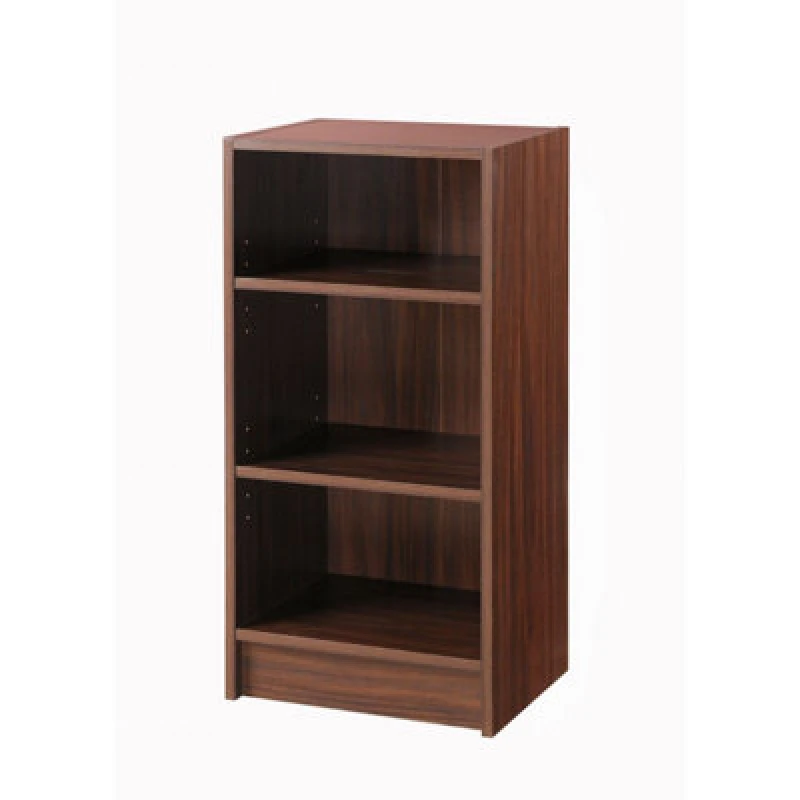 Image of Essentials Small Narrow 3 Tier Bookcase - Walnut, Brown TAD103