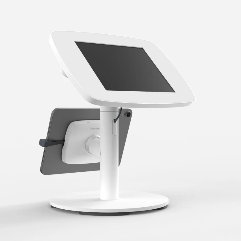 Image of Bouncepad Original Twin + Counter Base Apple iPad Mini 4 / 5 Gen 7.9 (2015 - 2019) White Exposed Front Camera and Home Button TWCO-W4-