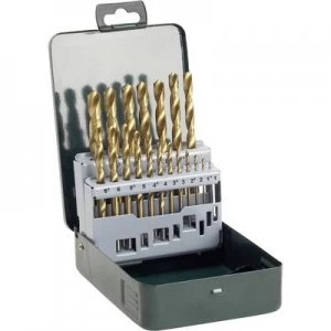 Image of Bosch Accessories 2607019437 HSS Metal twist drill bit set 19 Piece TiN DIN 338 Cylinder shank 1 Set