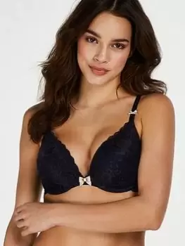 Image of Hunkemoller Maya Padded Push Up Bra, Blue, Size 34D, Women