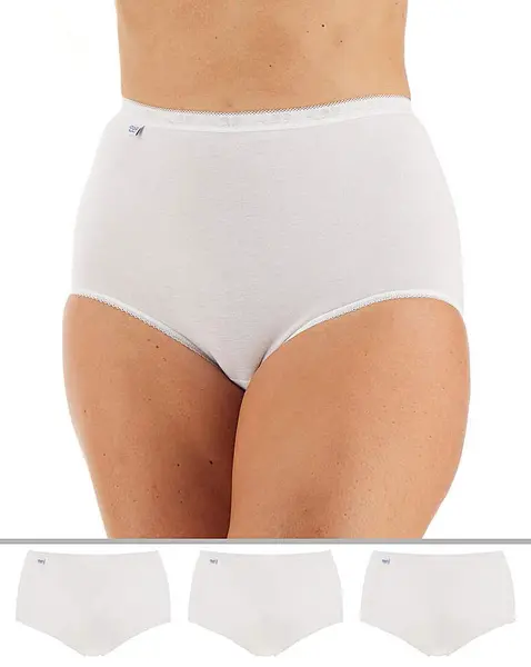 Image of Sloggi 3Pk Basic Maxi Briefs White Female 18 FQ12404