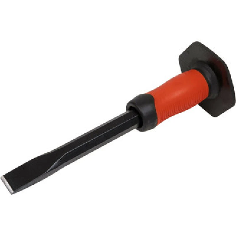 Image of Loops Drop Forged Steel Cold Chisel with Safety Grip - 25mm x 300mm - Octagonal Shaft Metallics