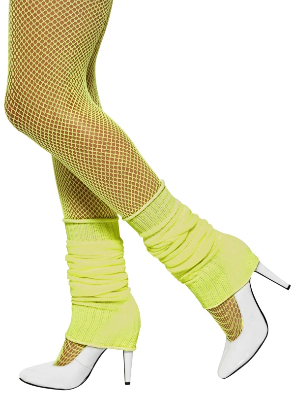 Image of Smiffys Neon Yellow Legwarmers Yellow unisex