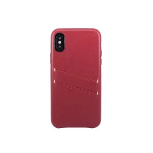 Image of OBX Leather Card Slot Case for iPhone X 77-58611 - Raisin