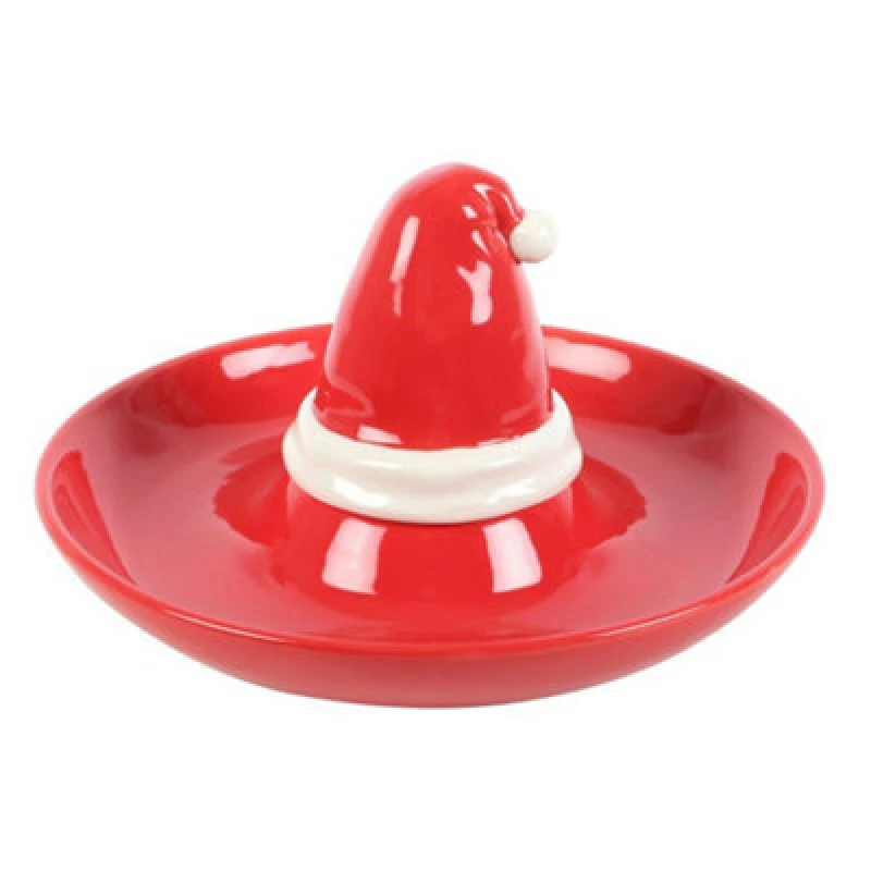 Image of Something Different Something Different Chip And Dip Santa Hat Dish in Red Red One Size Unisex 5063574411530
