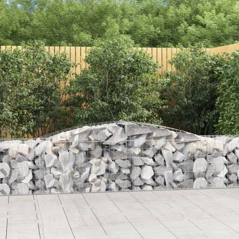 Image of VIDAXL Vidaxl - Arched Gabion Baskets 15 pcs 400x50x60/80cm Galvanised Iron 8720845575625