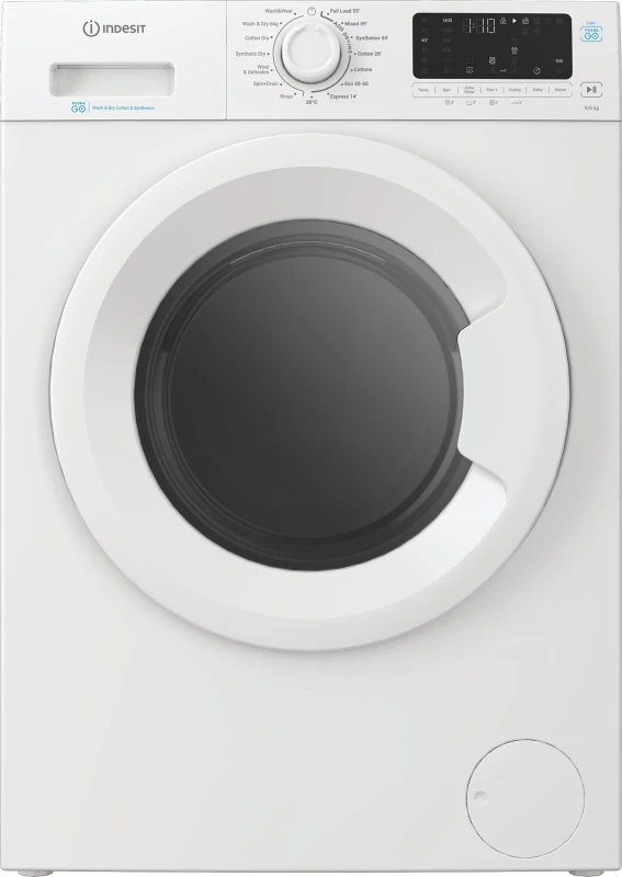 Image of Indesit IDP9646PUSH Washer Dryer in White 1400 Spin 9KG 6kg D Rated Pu