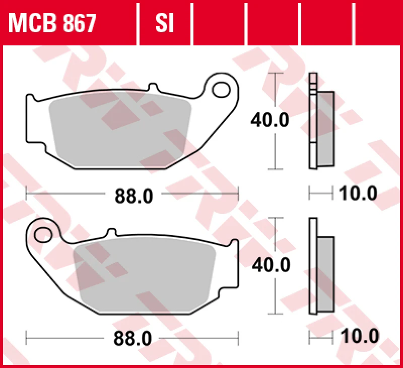 Image of TRW Lucas Brake pad MCB867