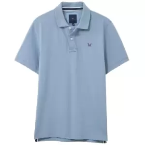 Image of Crew Clothing Mens Classic Pique Polo Shirt Blue Large