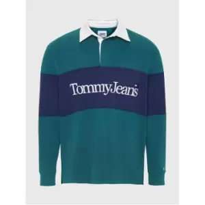 Image of Tommy Jeans Tjm Rlxd Serif Linear Rugby - Green