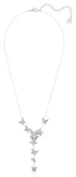 Image of Swarovski 5662179 Lilia Y Butterfly Necklace Rhodium Jewellery
