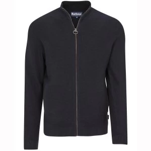 Image of Barbour Mens Abhainn Zip Thru Navy Medium