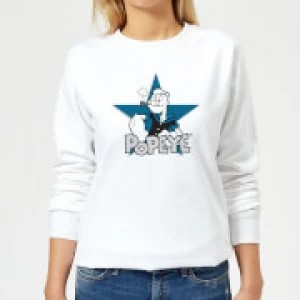Image of Popeye Popeye Womens Sweatshirt - White - M