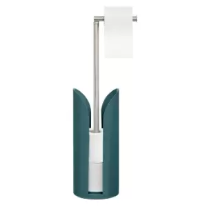 Image of Toilet Roll and Holder - Teal