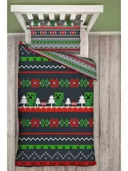 Image of Minecraft Minecraft Greetings Single Rotary Duvet