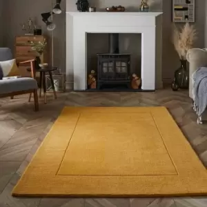 Image of Mayfair Esme 80x150cm Ochre Wool Rug