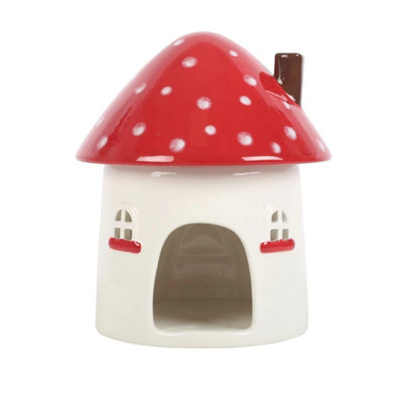 Image of Something Different Something Different Mushroom Oil Burner in Light Red Light Red One Size Unisex 5063574198394