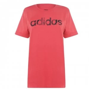 Image of adidas Camo Boyfriend T Shirt Ladies - Glory Red
