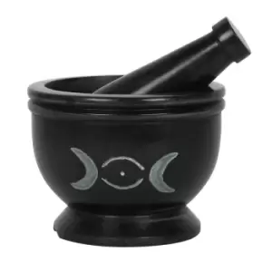Image of Soap Stone Triple Moon Pestle and Mortar