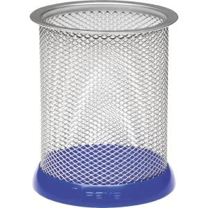 Image of Rexel Wire Pen Cup Silver - Outer carton of 6