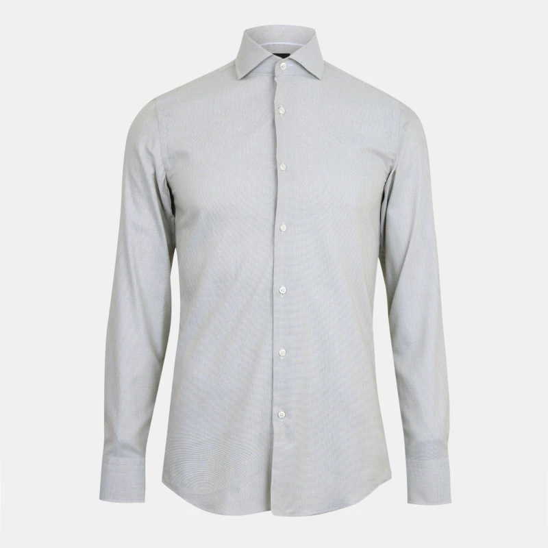 Image of Boss Mens Oxford Long Sleeve Shirt Medium Green male 15 inch