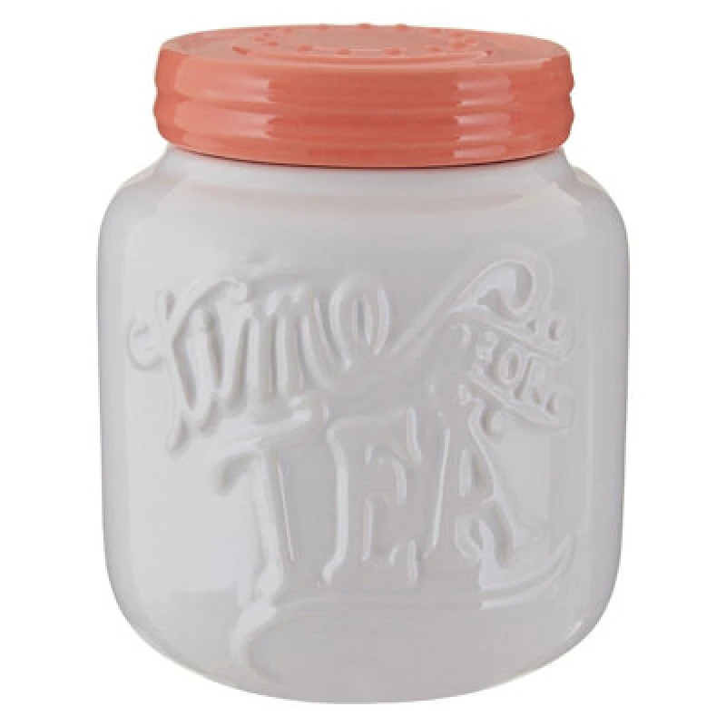 Image of Premier Housewares Maison by Premier Pretty Things Tea Canister White