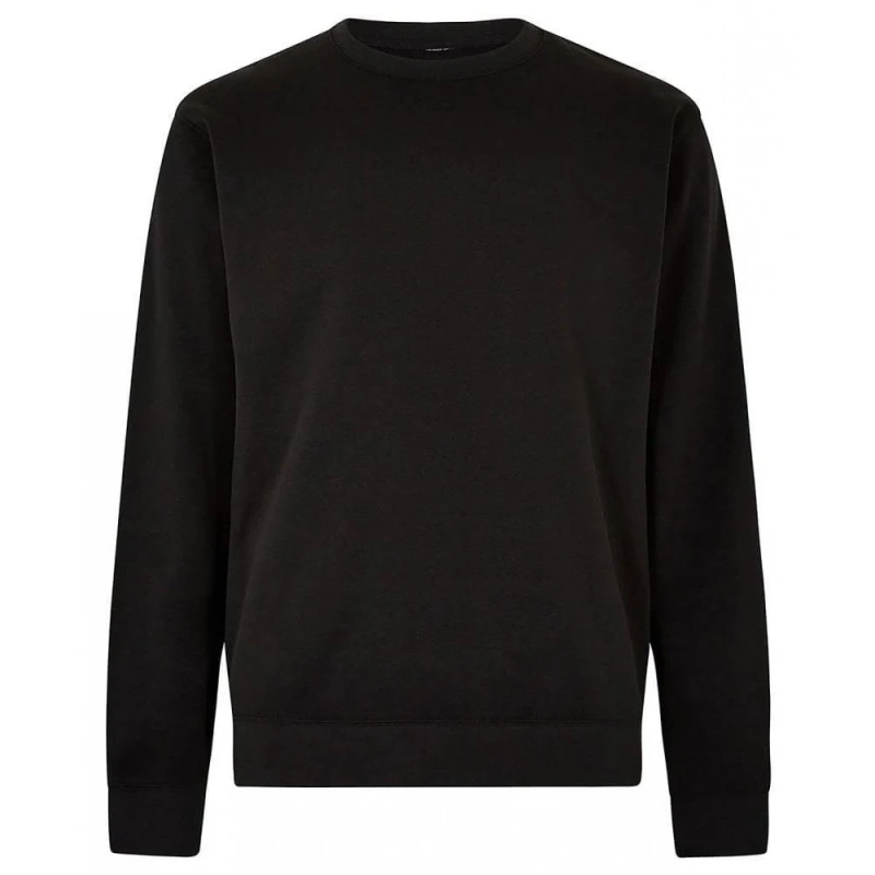 Image of Kustom Kit Mens Pique Regular Sweatshirt in Black Size: Small Black Male S