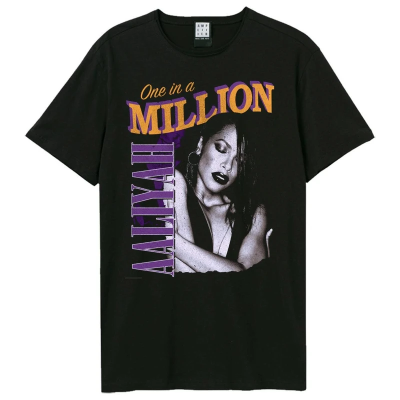 Image of Amplified Amplified Men One In A Million Aaliyah T-Shirt in Black Size: X-Small Black XS Male 5063806980889