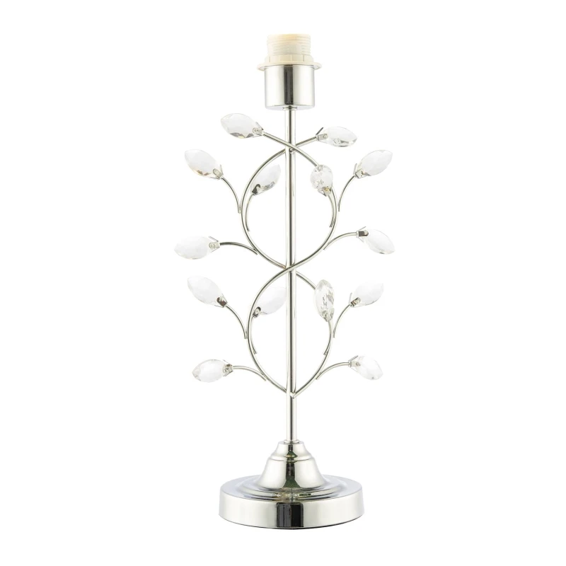 Image of Happy Homewares Modern Tree Branch Designed Table Lamp Base in Plated Polished Chrome in Silver Silver Unisex