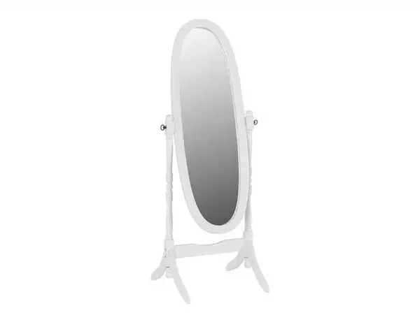 Image of Seconique Contessa White Wooden Cheval Mirror